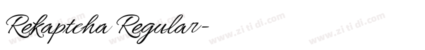 Rekaptcha Regular字体转换